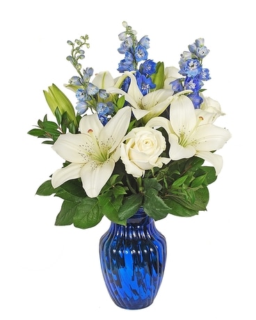 Pretty in Blue Flower Arrangement